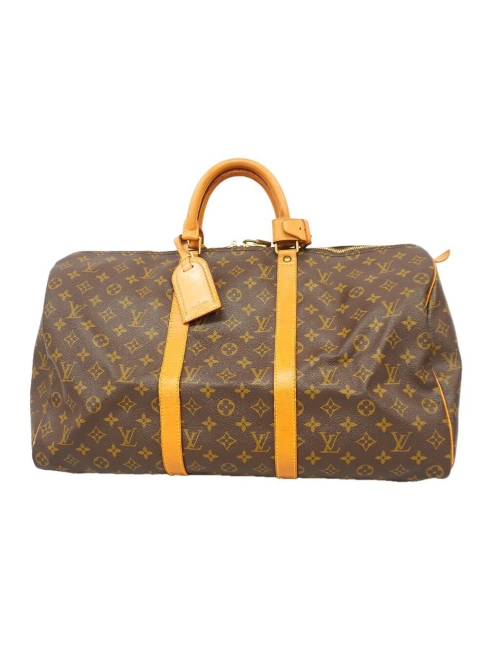 Louis Vuitton Boston Bag Monogram Keepall 50 Brown